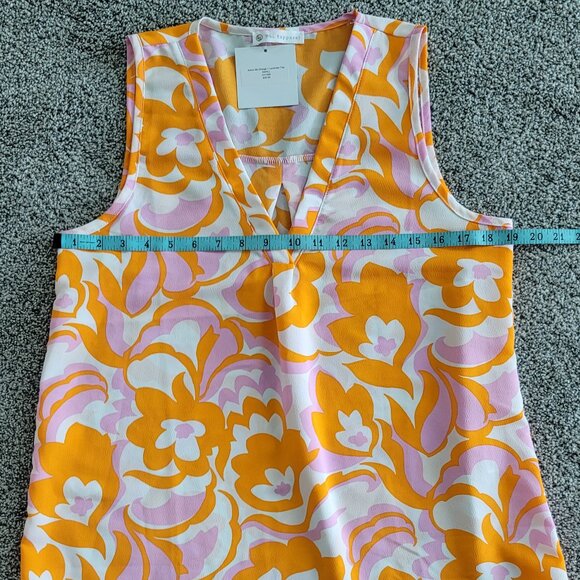 Adore Me Orange & Lavender Top Sleeveless Blouse Small, New with Tag - Picture 7 of 11